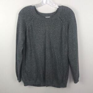 Pixley Stitch Fix Grey Diamond Cut Open Back Sweater Women’s Size Small S